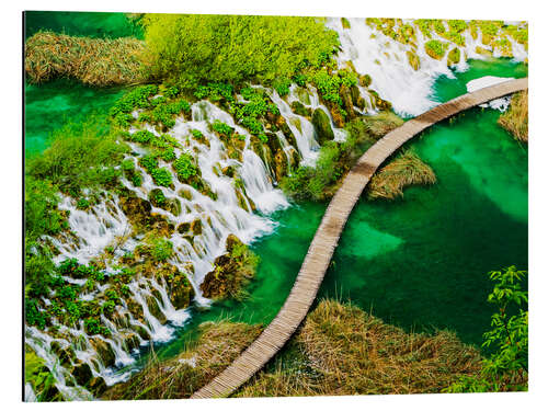 Aluminium print Plitvice Lakes in Croatia