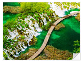 Selvklebende plakat Plitvice Lakes in Croatia