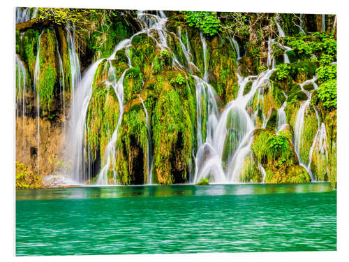 Cuadro de PVC Cascadas en el Parque Nacional de los Lagos de Plitvice