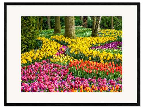 Impressão artística com moldura Lisse na primavera