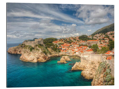 Quadro em plexi-alumínio Dubrovnik com a borda do oceano