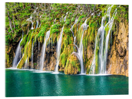 Stampa su vetro acrilico Cascate ai Laghi di Plitvice