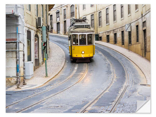 Sisustustarra Yellow tram in Lisbon