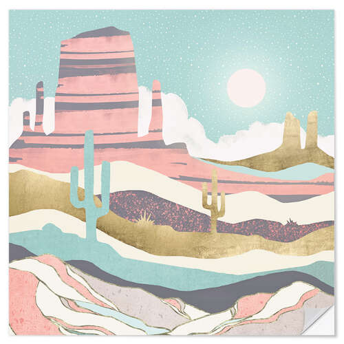Naklejka na ścianę Desert Sun Landscape