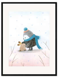 Impresión de arte enmarcada Amigo pingüino - Dubravka Kolanovic