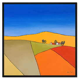 Gerahmter Kunstdruck Herbstfelder I