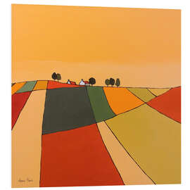 Foam board print Autumn fields II