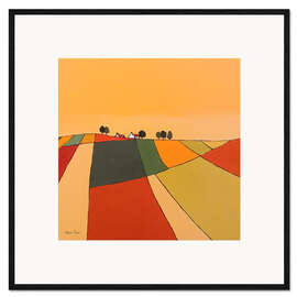 Gerahmter Kunstdruck Herbstfelder II