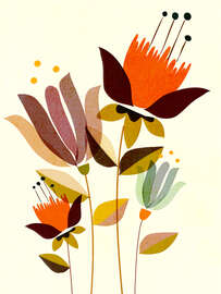 Magnettafel Retro Strauß