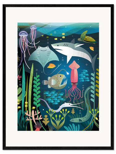 Innrammet kunsttrykk Under the sea
