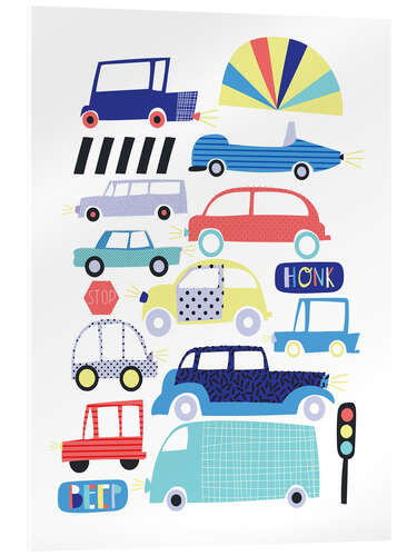 Acrylglas print Colorful cars