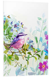 Foam board print Summer bird