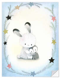 Selvklebende plakat Bunny friend