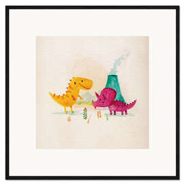 Framed art print Dino friends