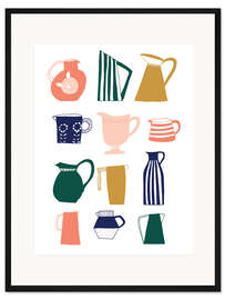 Gerahmter Kunstdruck Scandinavian Jugs