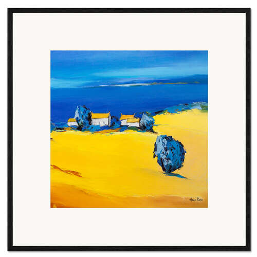 Plakat artystyczny premium w ramie Coastal village