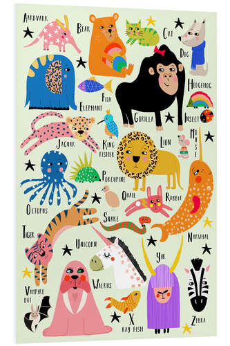 Foam board print Animal alphabet