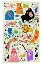 Magnettafel Tieralphabet (englisch)