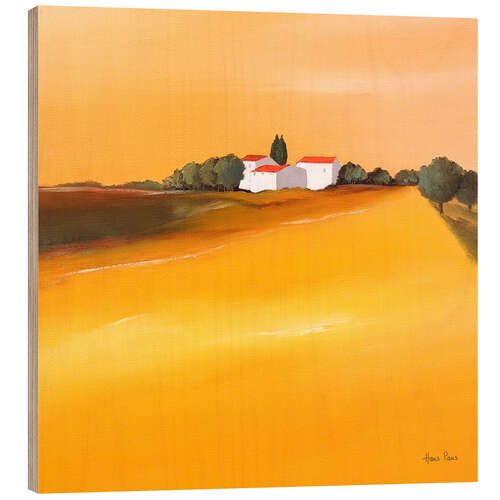 Print på træ Golden Tuscany