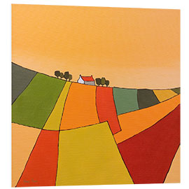 Foam board print Autumn fields III