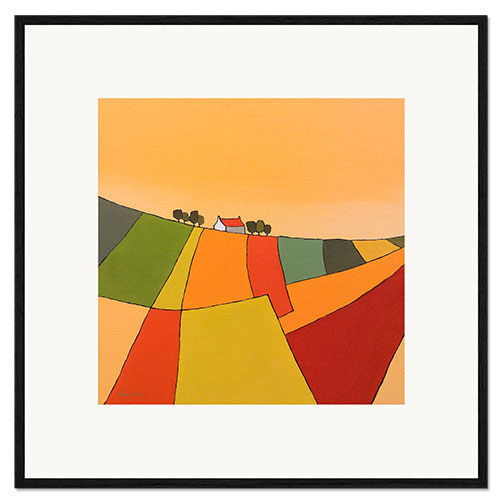 Stampa artistica con cornice Campi d'autunno III