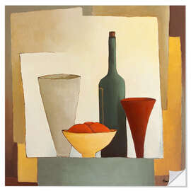 Selvklebende plakat Still life with wine