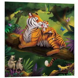 Tableau en PVC Maman tigre