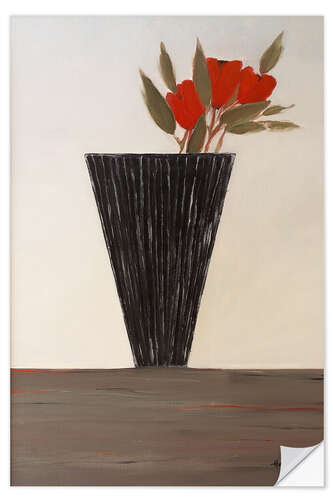 Muursticker Still life with tulips