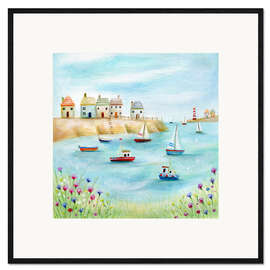 Innrammet kunsttrykk Fishing village