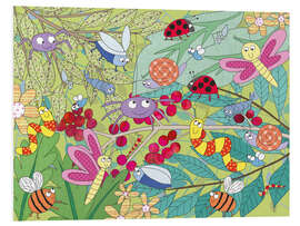 Foam board print Colorful insect world