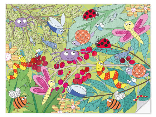 Wall sticker Colorful insect world