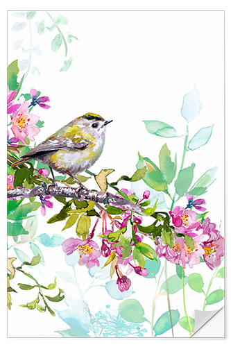 Selvklebende plakat The little kinglet