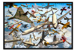 Gerahmter Kunstdruck Luftfahrt