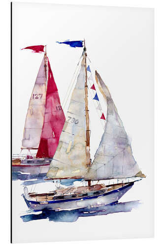 Aluminium print Sailing