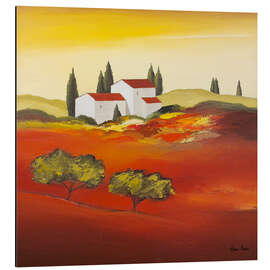 Aluminium print Red Tuscany