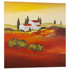 Foam board print Red Tuscany