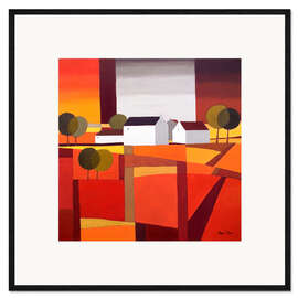 Impresión de arte enmarcada Toscana cubista