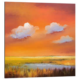 Magnettafel Sonnenuntergang in den Feldern