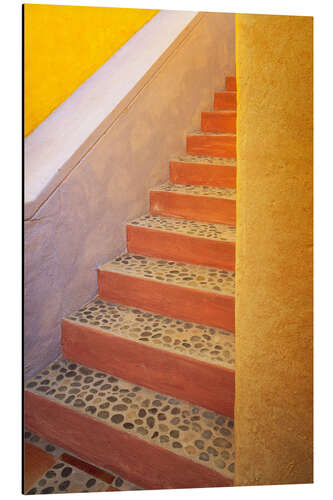 Obraz na aluminium Yellow stone staircase