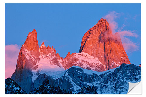 Vinilo para la pared Amanecer en el monte Fitz Roy