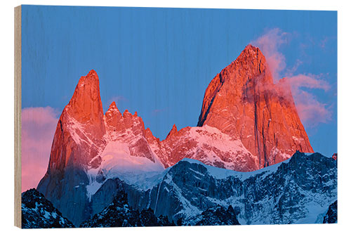 Stampa su legno Alba sul Monte Fitz Roy