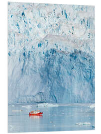 Print på skumplade Glacier Equip in West Greenland