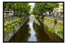 Gerahmter Kunstdruck Brücke über den Fyrisan in Uppsala