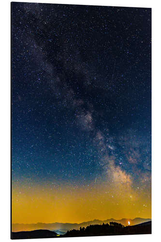 Aluminium print Milky Way over Carinthia