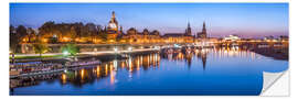 Sisustustarra Dresden city view in the evening