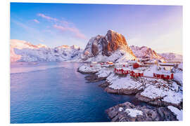 Foam board print Hamnoy Lofoten sunrise