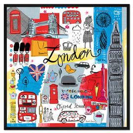 Gerahmter Kunstdruck Global Travel – London