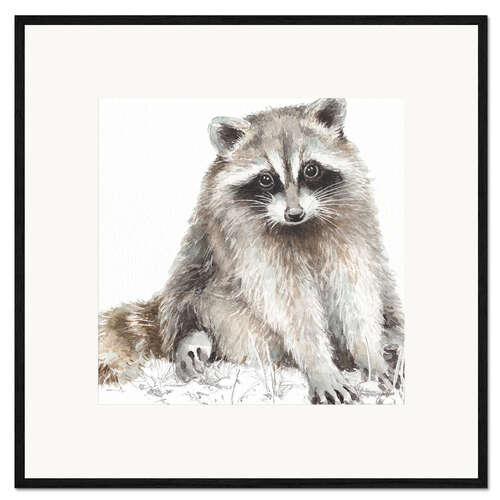 Stampa artistica con cornice Forest Friends - Raccoon