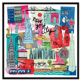 Gerahmter Kunstdruck Global Travel – New York