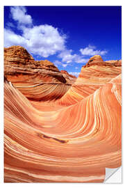 Selvklæbende plakat The Wave in Coyote Buttes